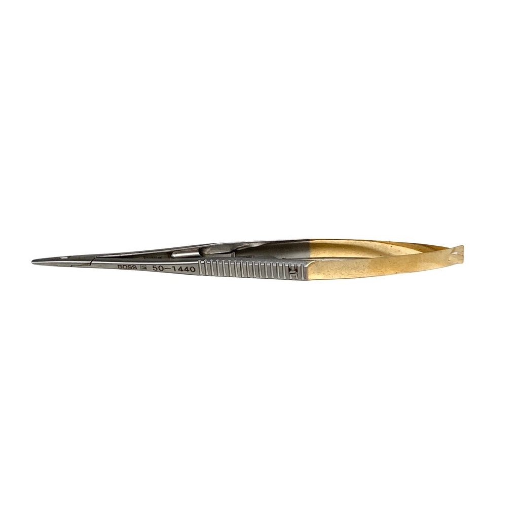 BOSS REF 50-1440, 5 1/2″ Castroviejo “GG” Needle Holder curved smooth w/ lock