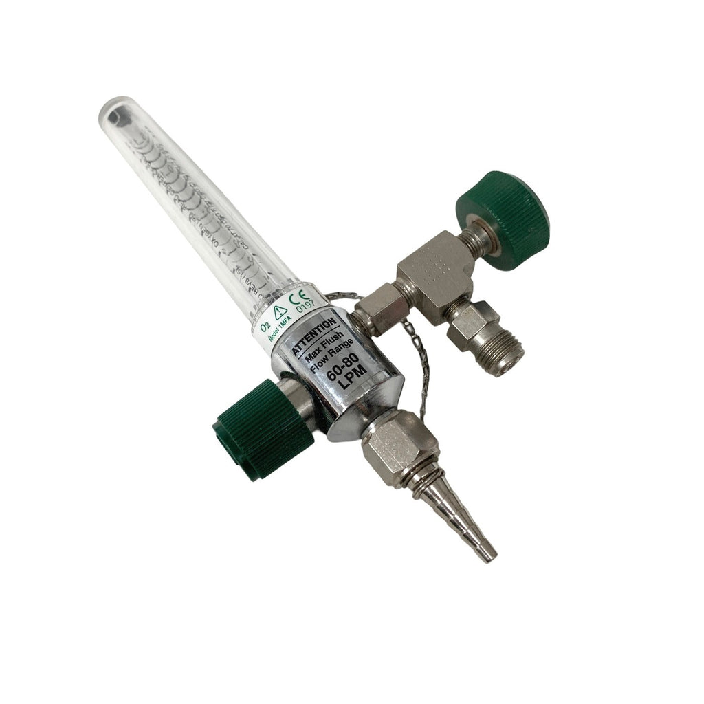 Precision Medical O2 Flow Meter 1MFA Max Flush Flow 60-80 LPM, FEMALE