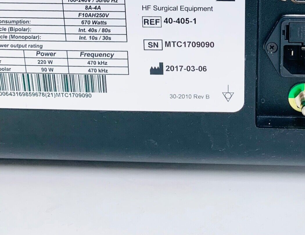 Medtronic REF 40-405-1, AEX ELECTROSURGICAL HF GENERATOR, MFD 2017, S/W 3.0
