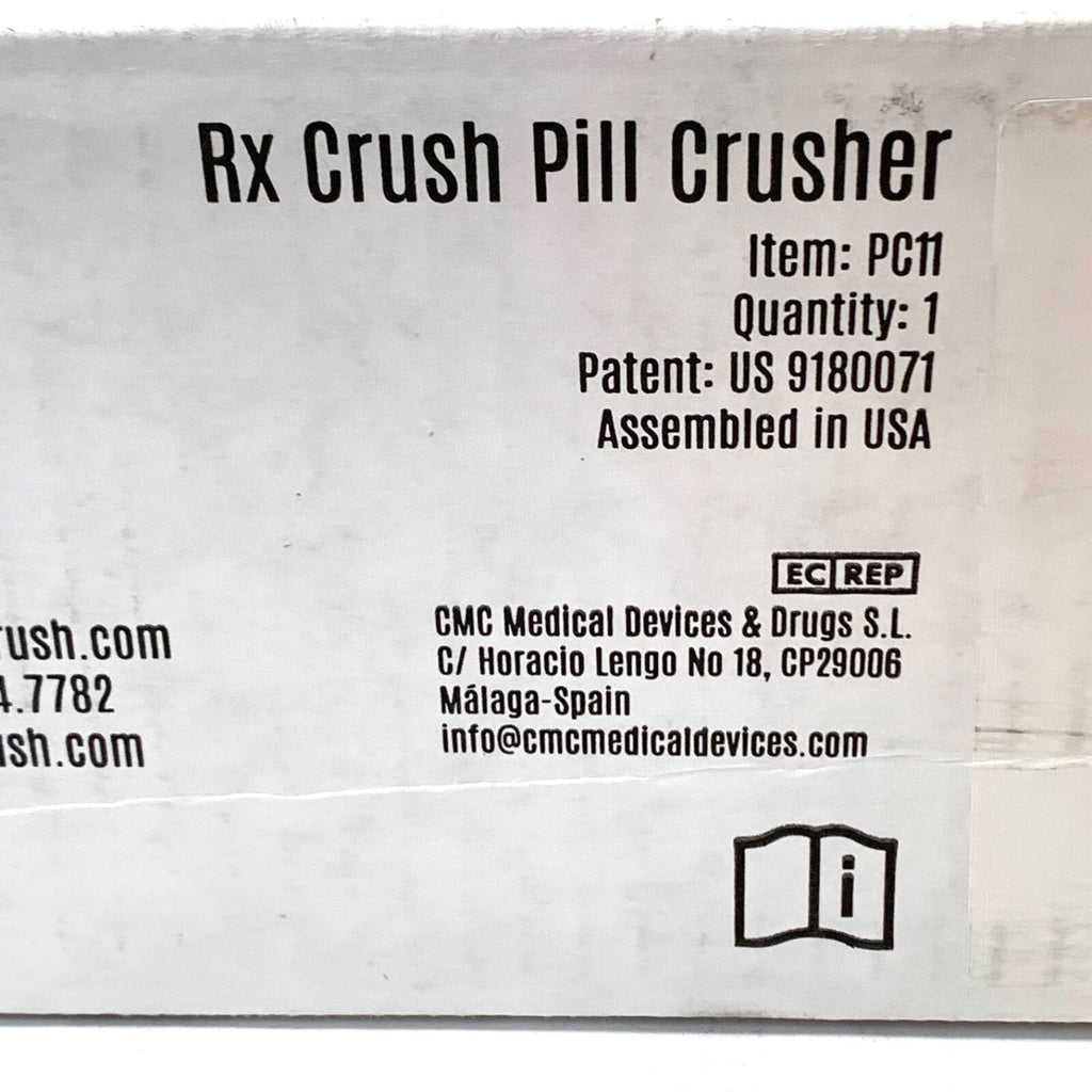 RxCrush REF PC11, Pill Crusher ENFit Compatible
