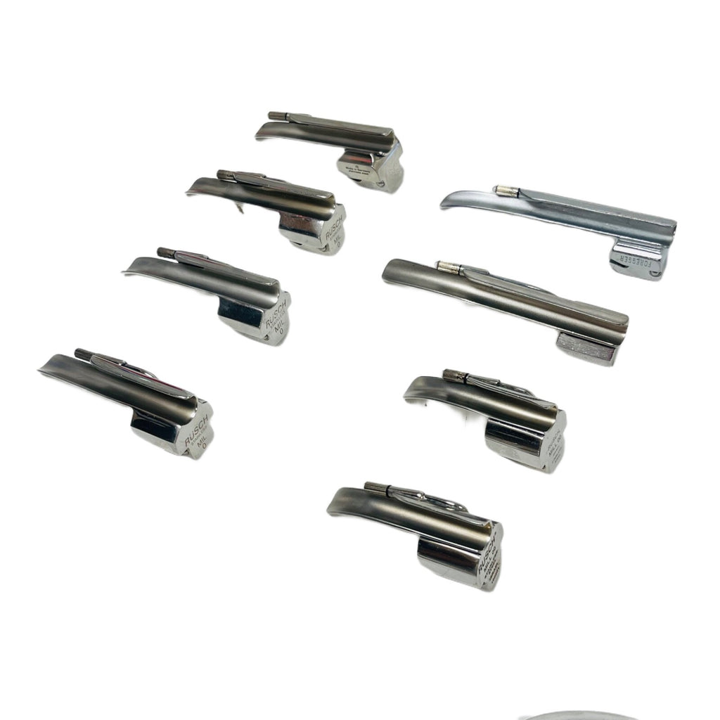 Laryngoscope Blade Stainless Steel Lot Of 8 ( Rusch & other )