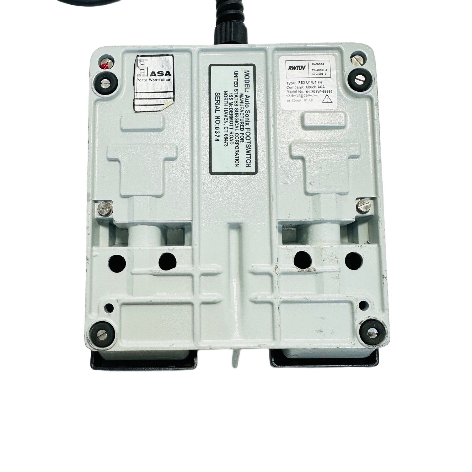 Ussc Model Auto Sonix Footswitch For Auto Sonix Electrosurgical Generator