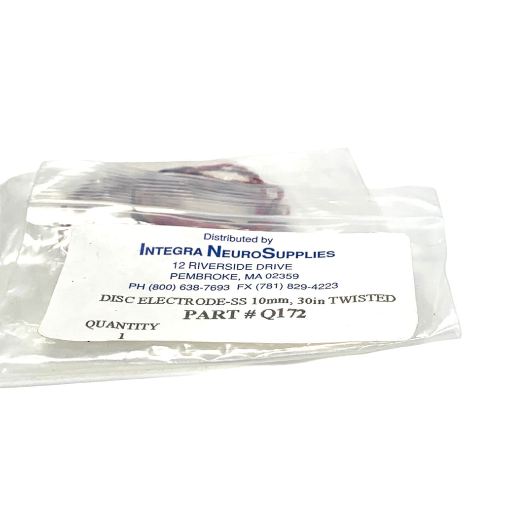 INTEGRA NEUROSUPPLIES REF Q172, DISC ELECTRODE-SS 10mm, 30in TWISTED PART
