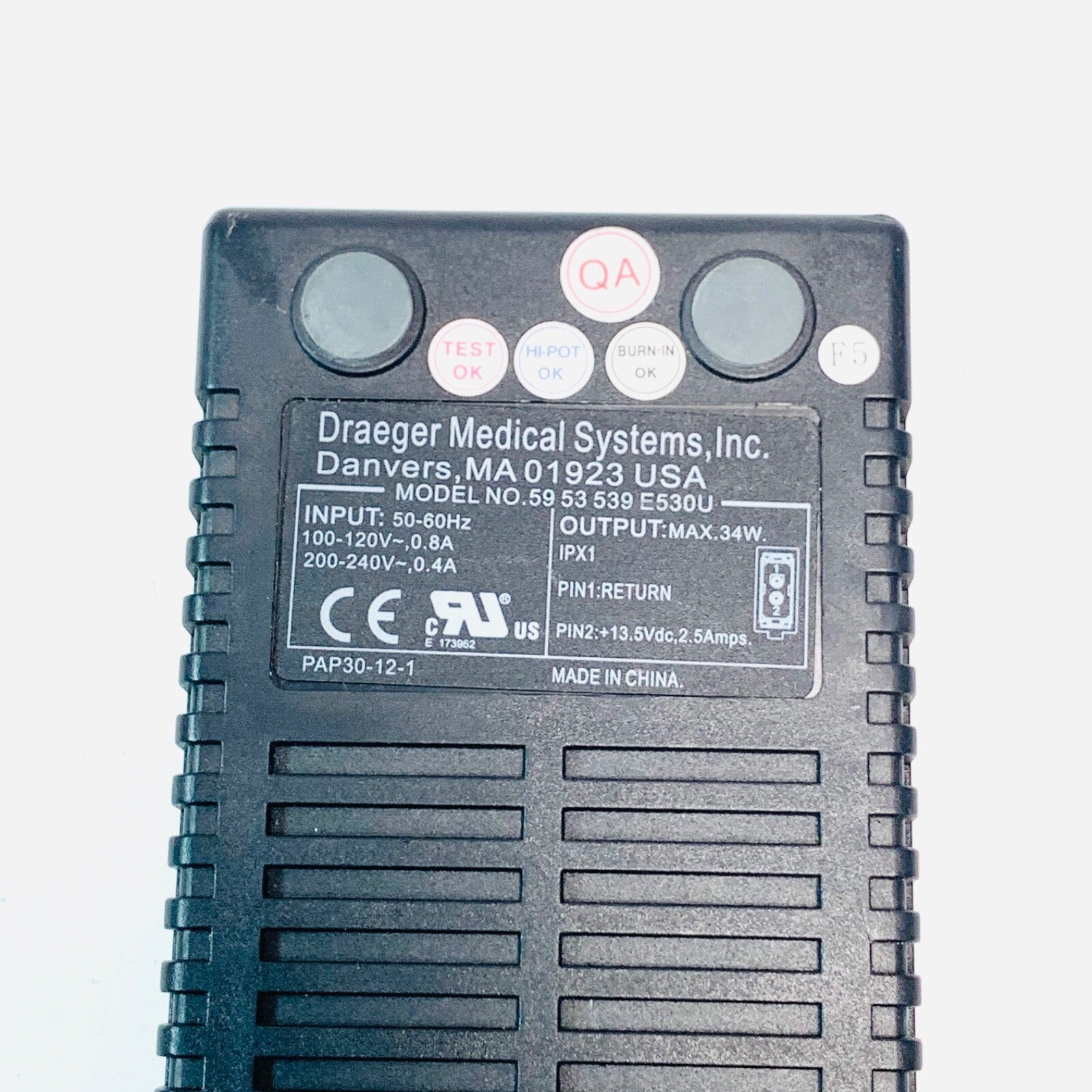Drager REF 5953539/MS18508, AC POWER ADAPTER