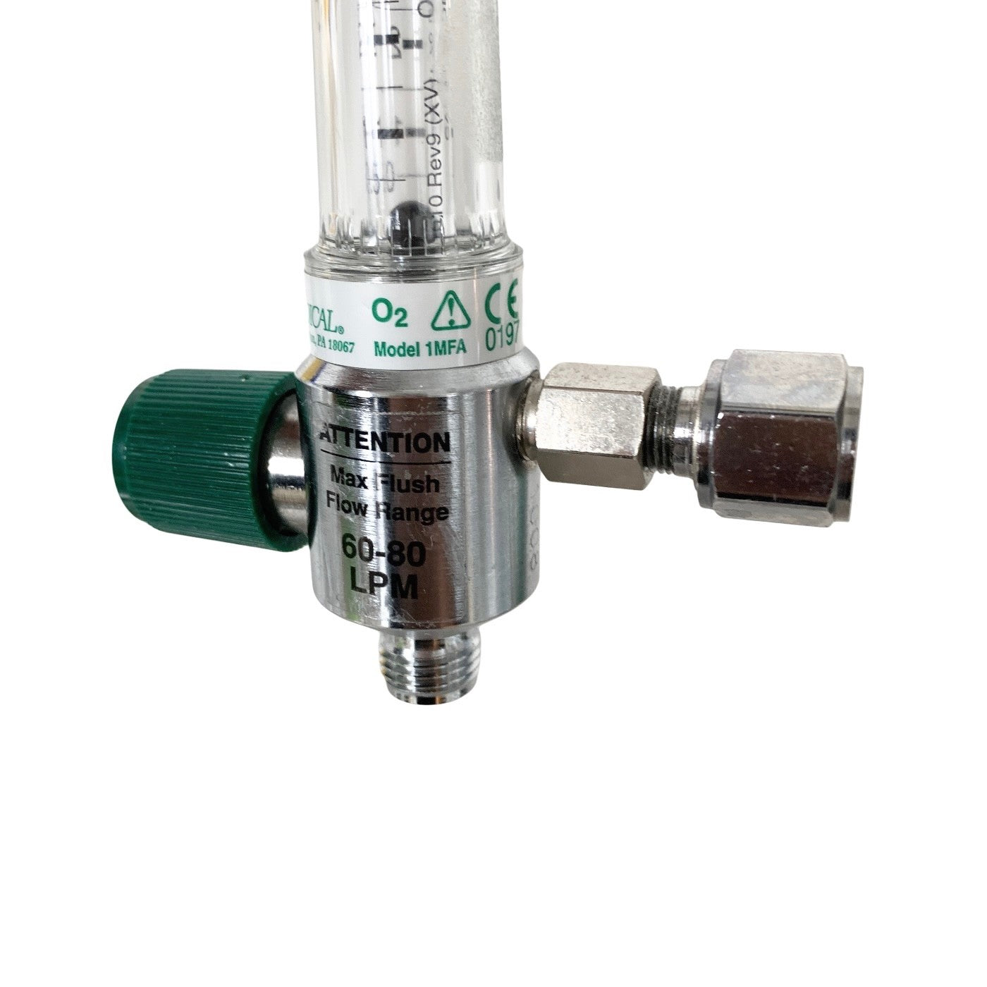 PRECISION MEDICAL REF PM5900, Oxygen Monitor 60-80 LPM Flow Meter & O2 Sensor