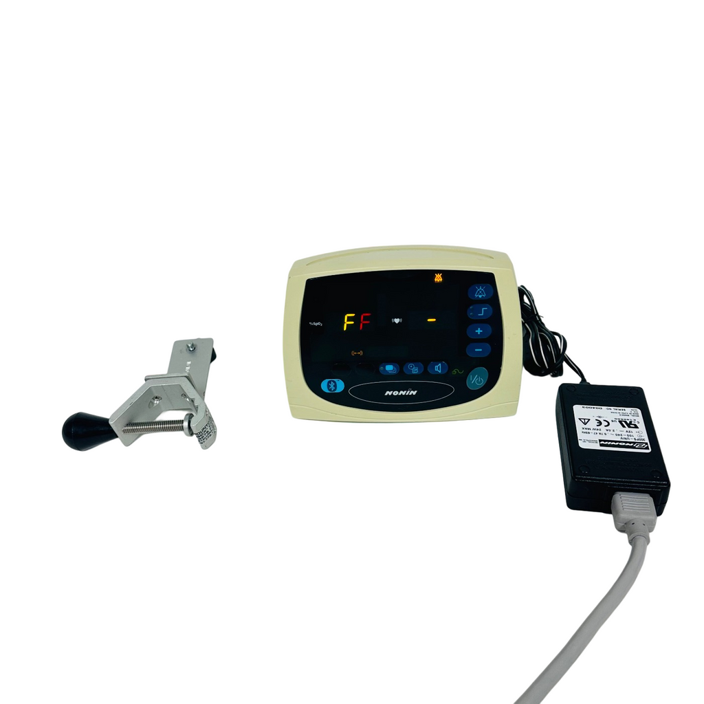 NONIN AVANT 4000 Wireless Bluetooth Spo2 Module W/ Power Supply & Clamp