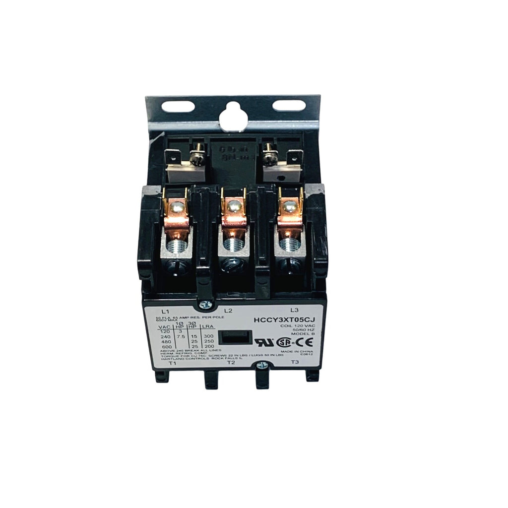 HARTLAND CONTROL Ref HCCY3XT05CJ, 3/120/50FLA/65A 3 Pole Contactor