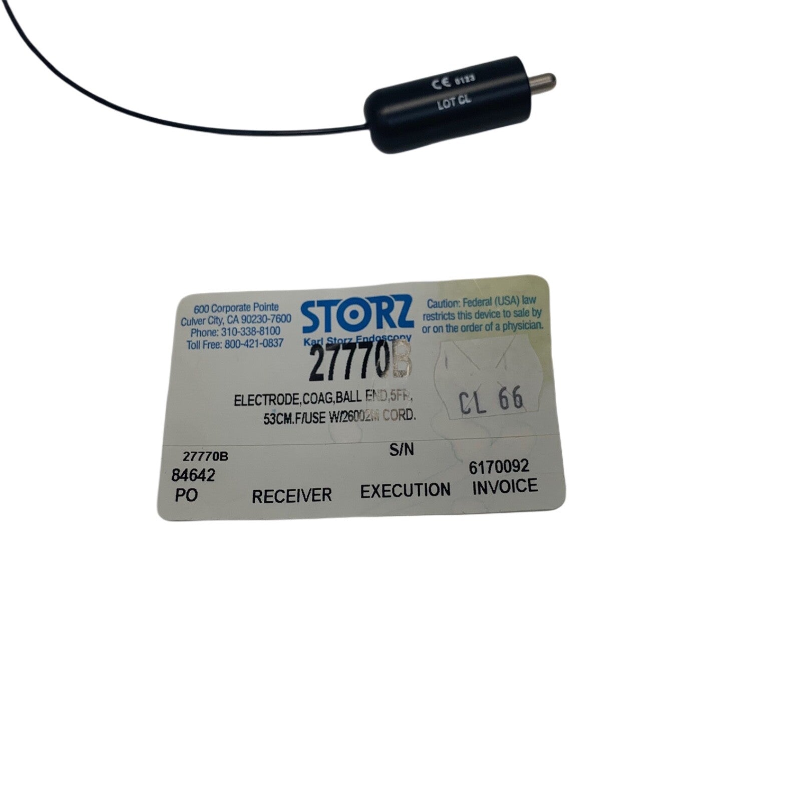 Storz REF 27770B, Monopolar COAG Ball Electrode