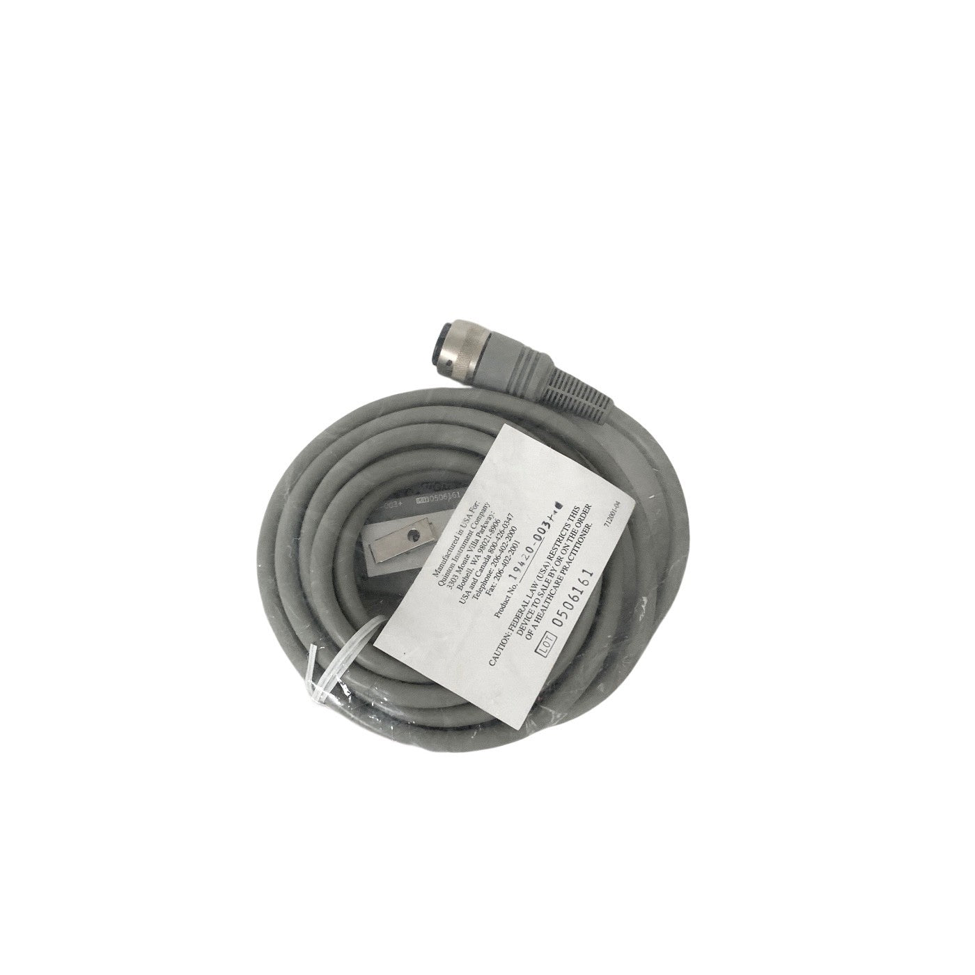 Quinton Ref 11952-011, 10-Lead ECG EKG Leadwire Set w/ Grabber Lead End