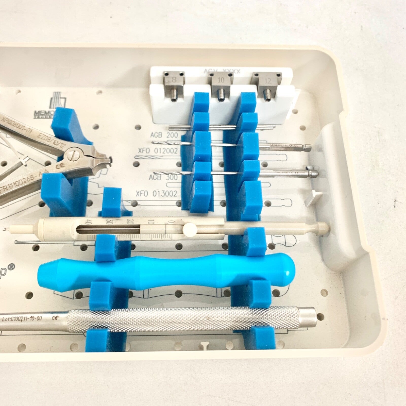MEMOMETAL REF XPL017001-00, HAND AND FOOT SURGERY INSTRUMENT CASE