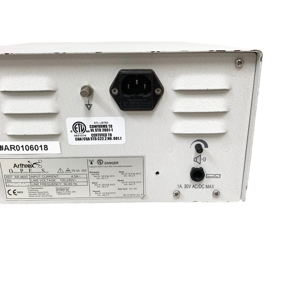 Arthrex Ref AR-9600, OPES Orthopedic Procedure Electrosurgical System
