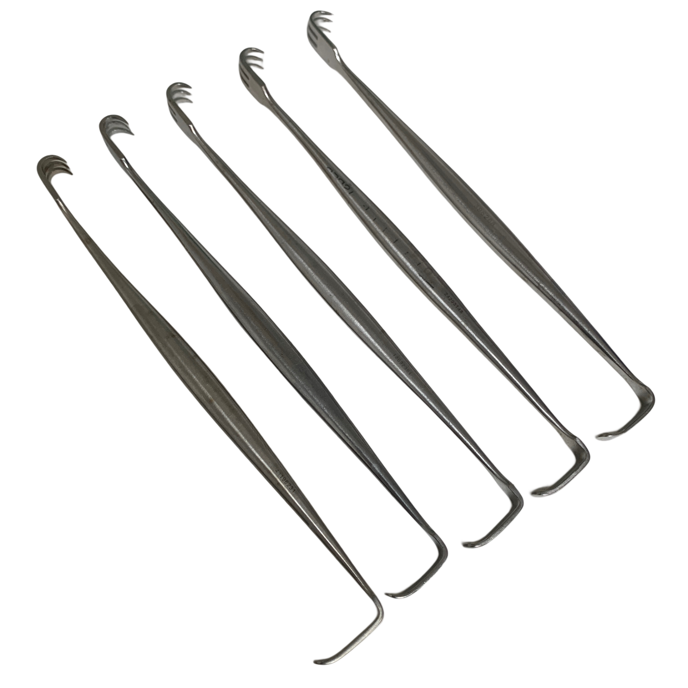 JARIT 190-110 Lot of 5 Senn Retractor Double Ended 6-1/4" Sharp 3 Prong Surgical