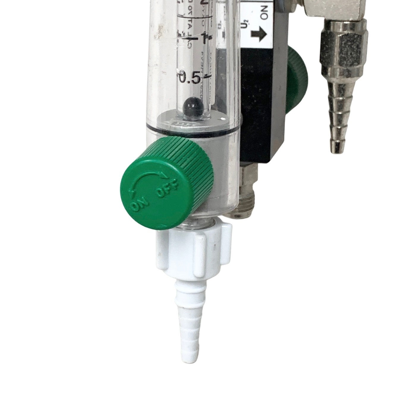 Precision Medical Model 8MFA Oxygen Flowmeter 0-15 LPM w/ NEB Block & Max Flush