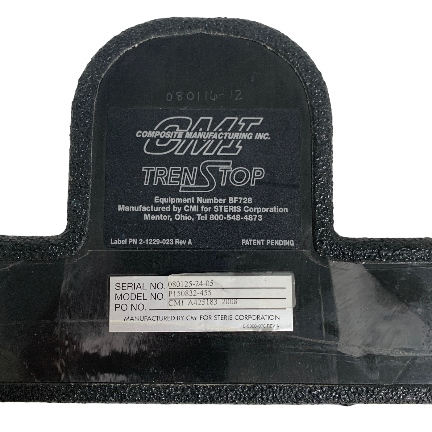 STERIS CMI TRENSTOP P150832-455 MANUFACTURER CMI