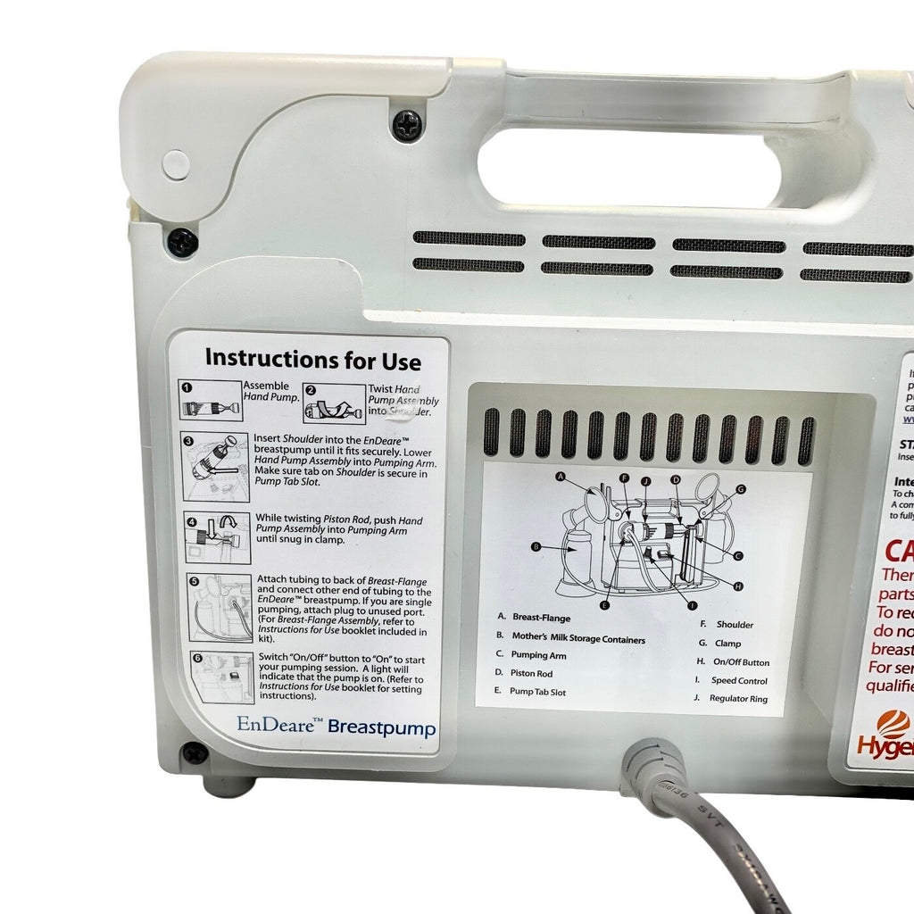 Hygeia Endeare REF 10-0025 Hospital Grade Double Electric Breast Pump Unit