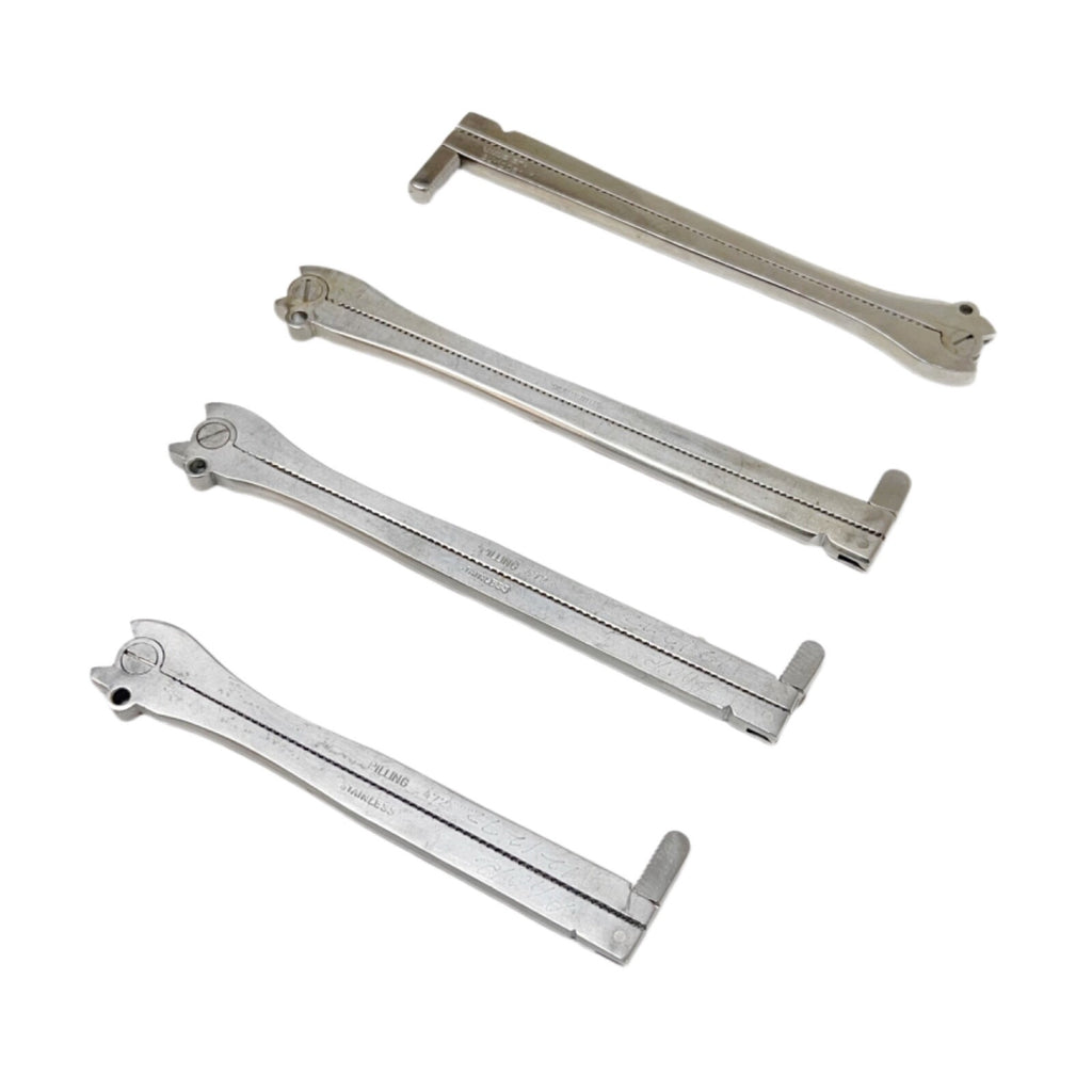 PILLING / V MUELLER / SKLAR DeMartel-Wolfson clamps ( LOT OF 4 )