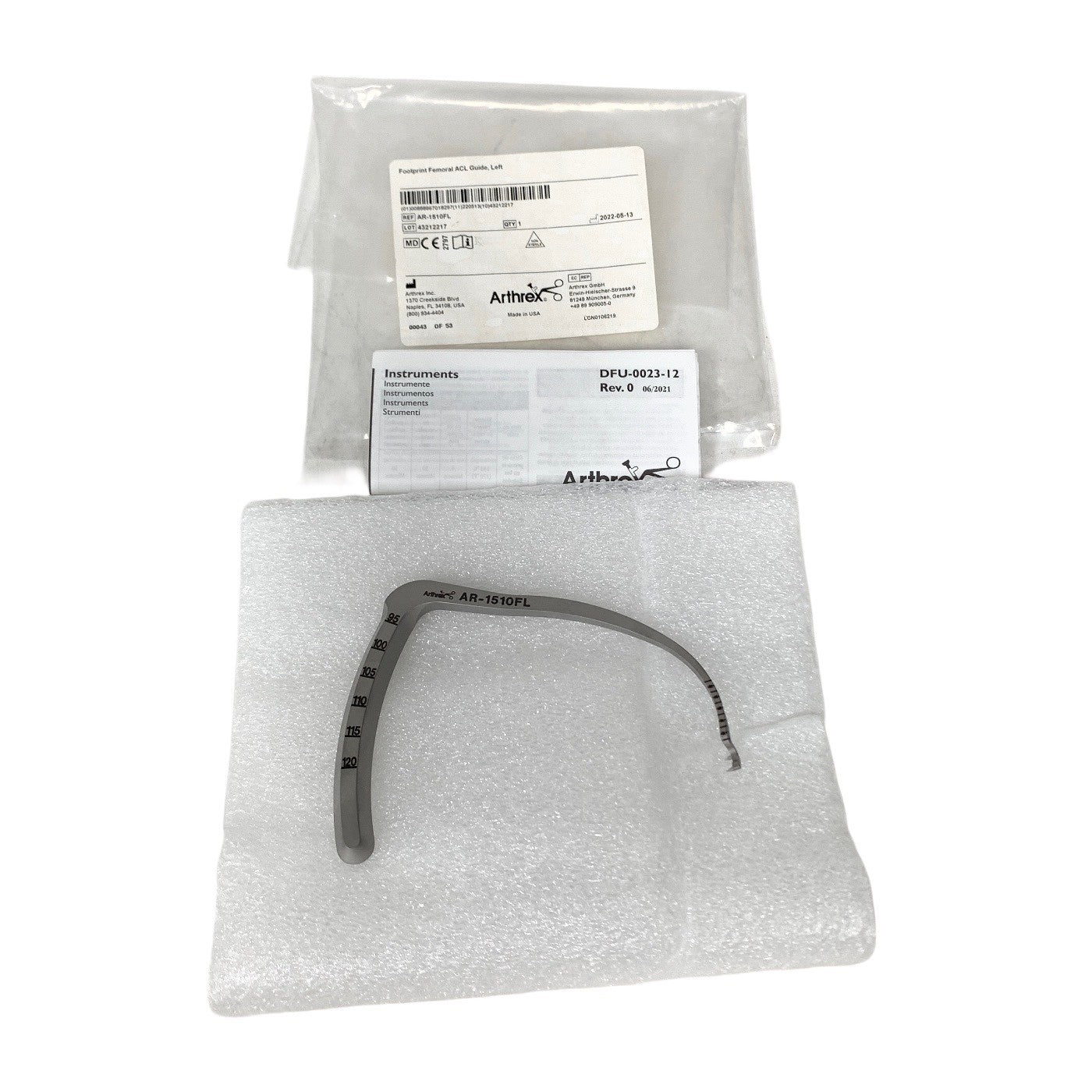 ARTHREX REF AR-1510FL, Footprint Femoral ACL Guide, Left