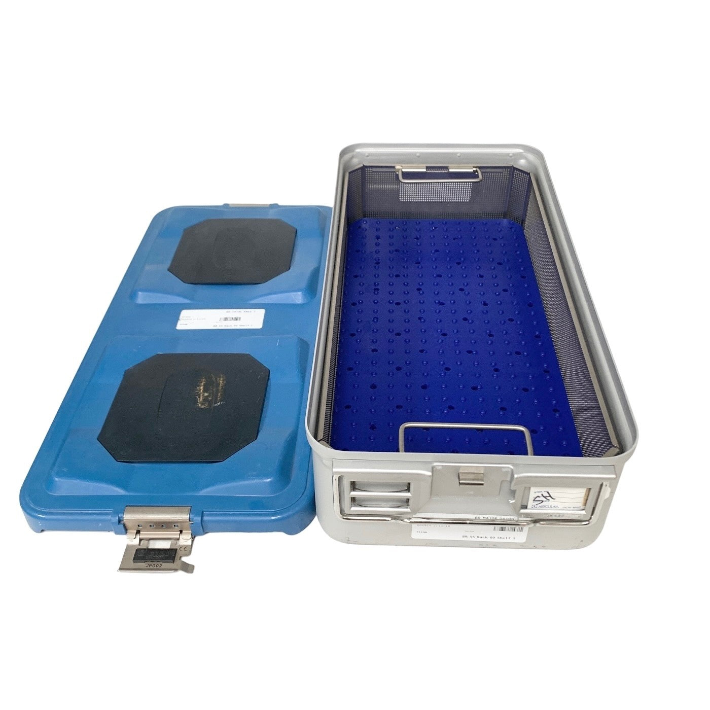 Aesculap REF JK440 STERILIZATION CASE W/JP002 LEAD AMD TRAY WITH PAD