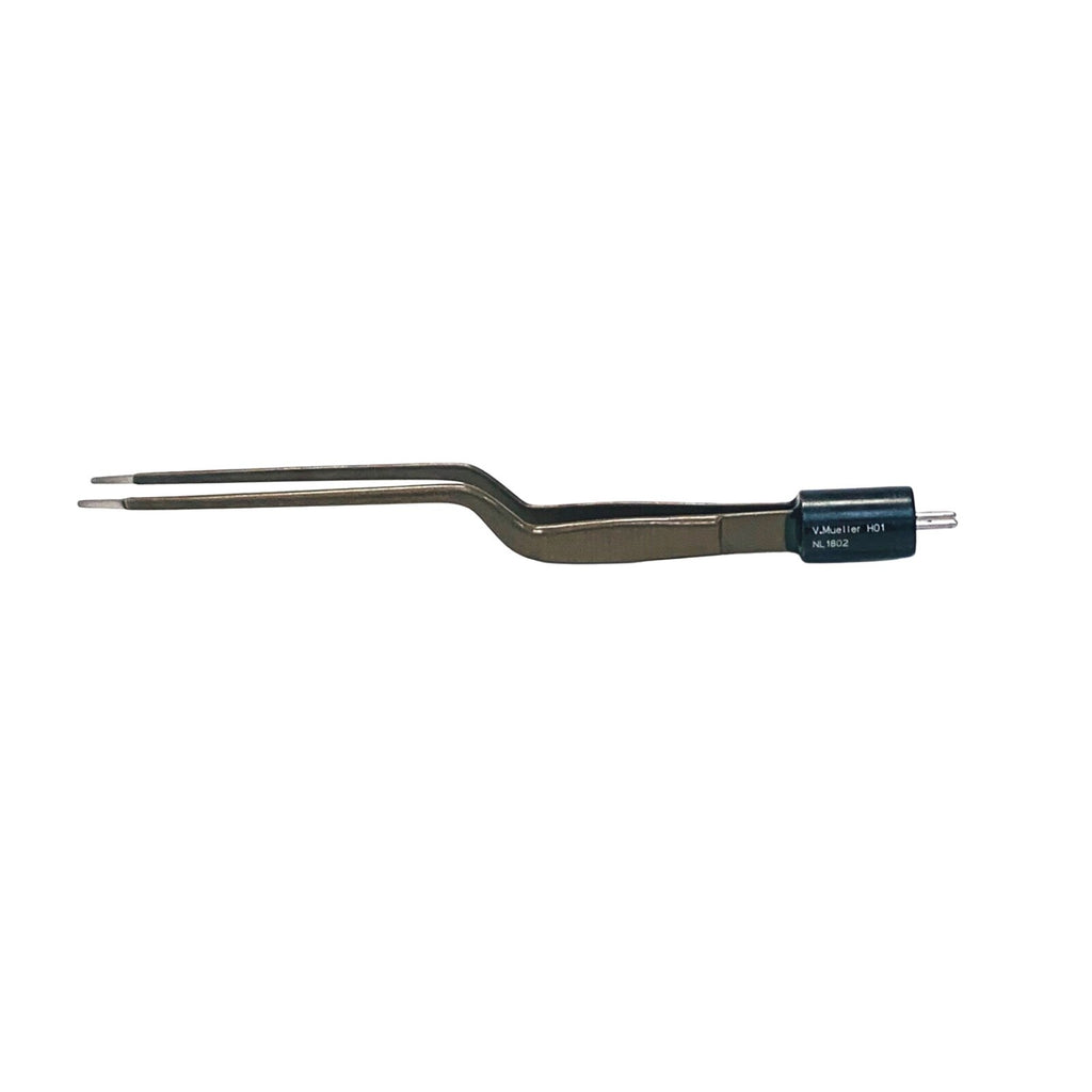 V.MUELLER NL1802 GERALD BIPOLAR FORCPS BAYNET SHAPE, INSULATED. LENGTH 14.6 cm