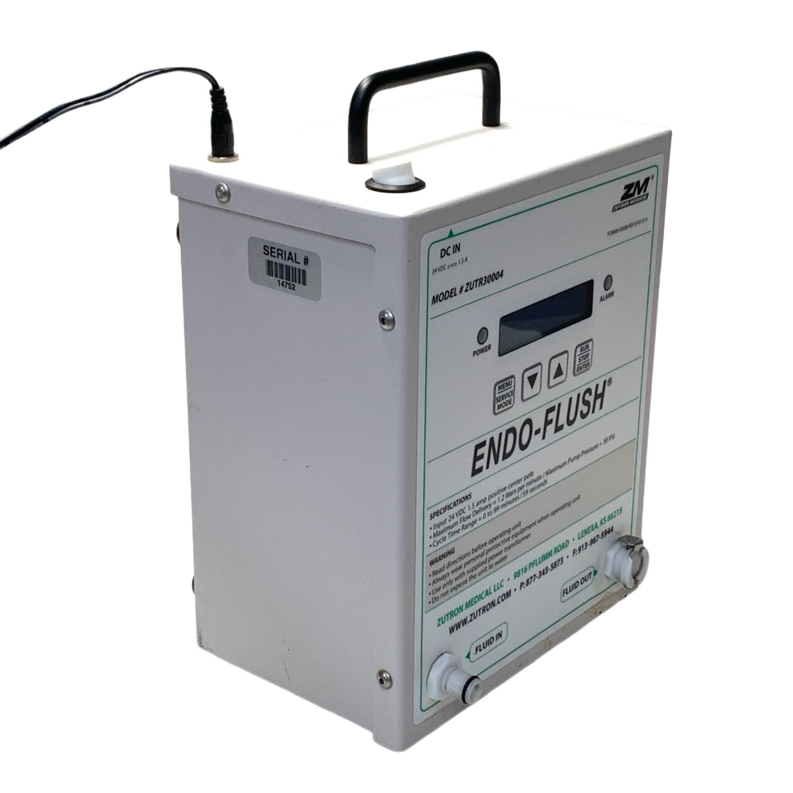 Zutron Medical REF ZUTR30004, Endo-Flush Pump