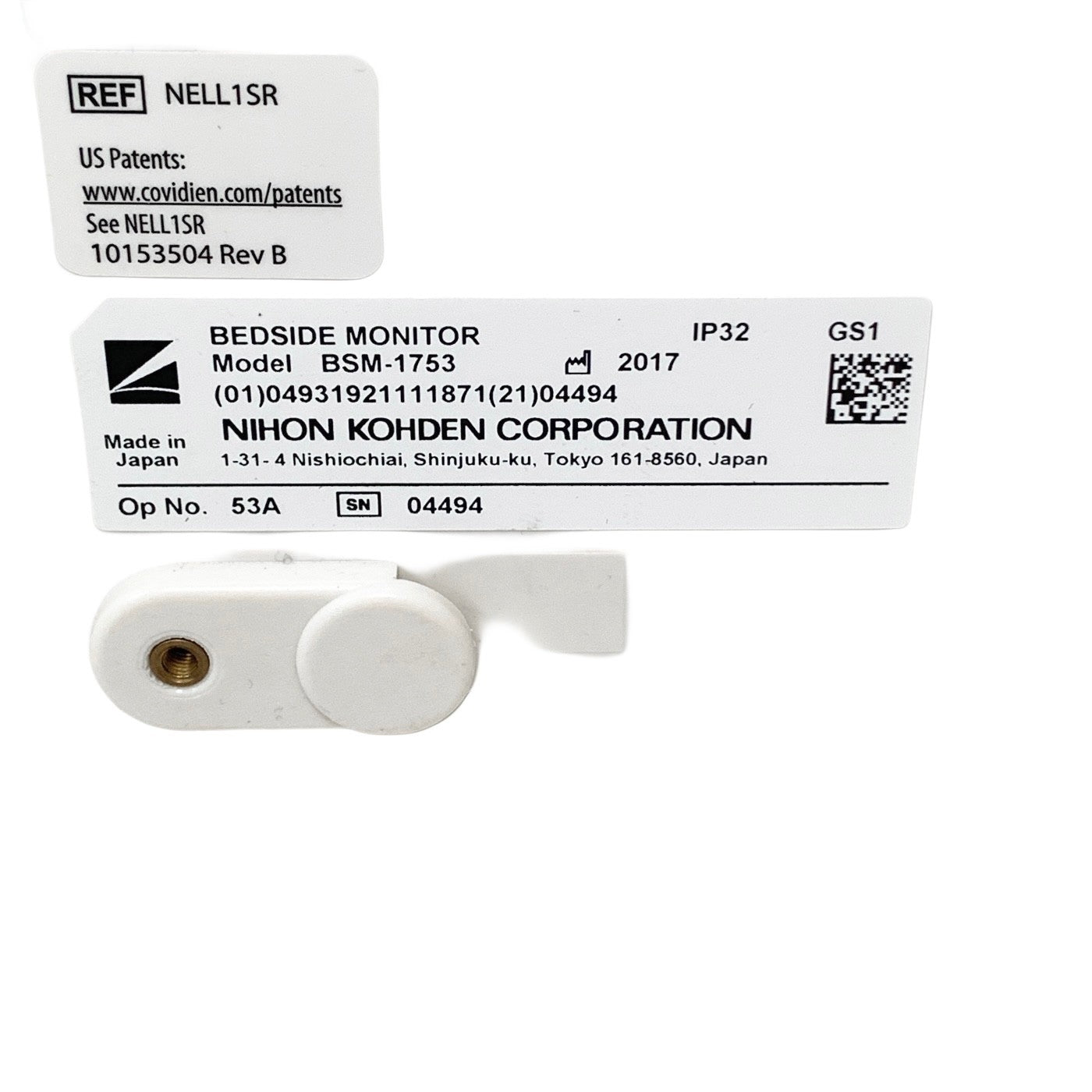 Nihon Kohden REF BSM-1753, Nellcor Oximax SPO2, ECG, NIBP, TEMP