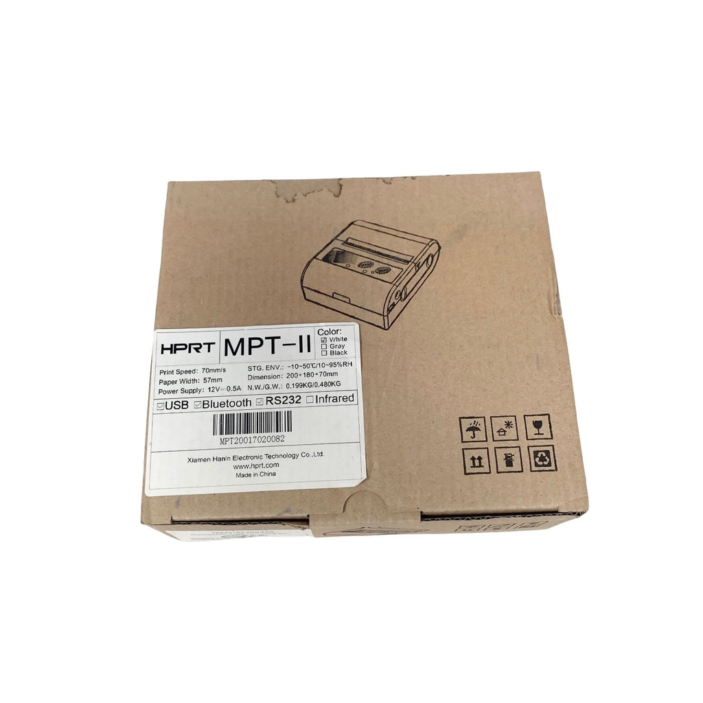 HPRT MPT-II Mobile Thermal Receipt Printer Bluetooth Wireless 2" Portable USED