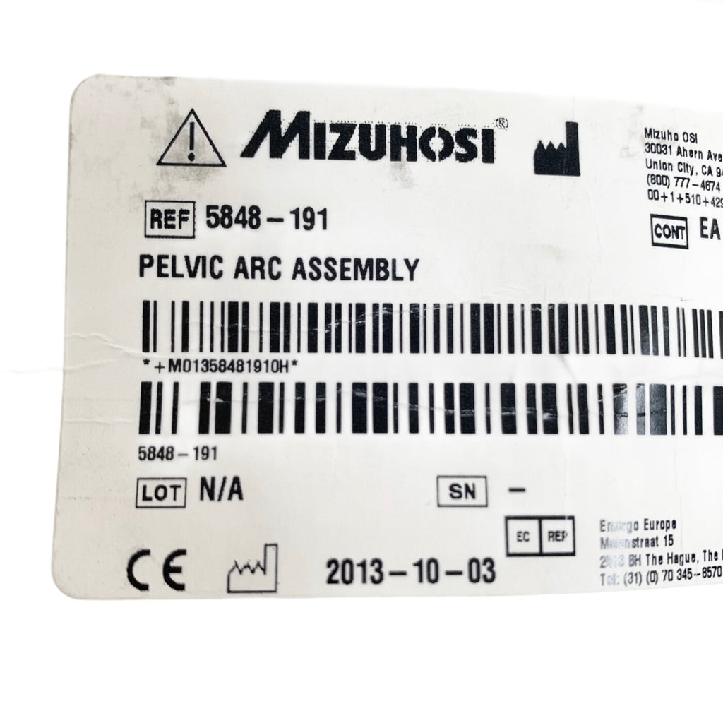 Mizuho OSI REF 5848-191, PELVIC ARM ASSEMBLY
