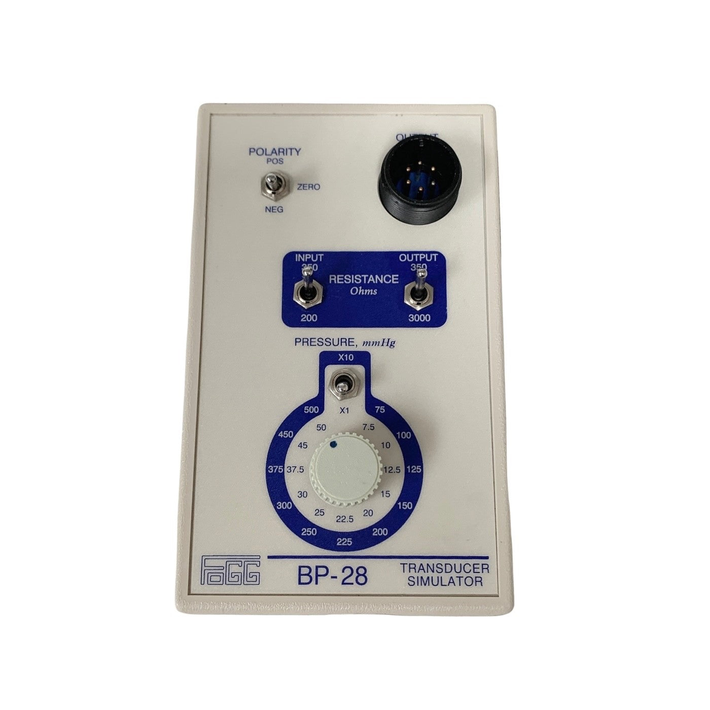 Fogg BP-28 Blood Pressure Transducer Simulator Patient Monitor Calibrator 350