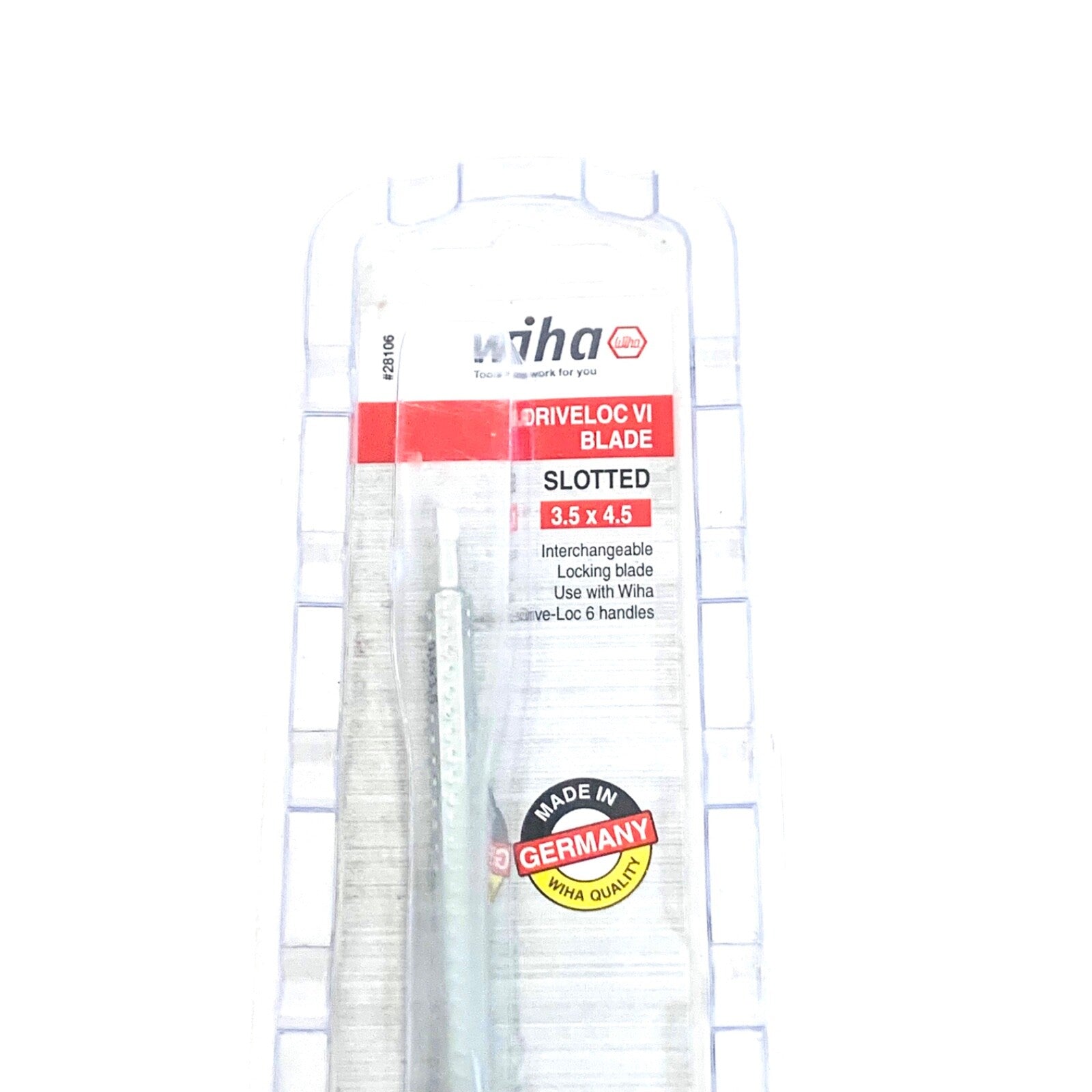 WIHATOOLS REF 28106, Drive-Loc VI Slotted Reversible Blade 3.5mm x 4.5mm