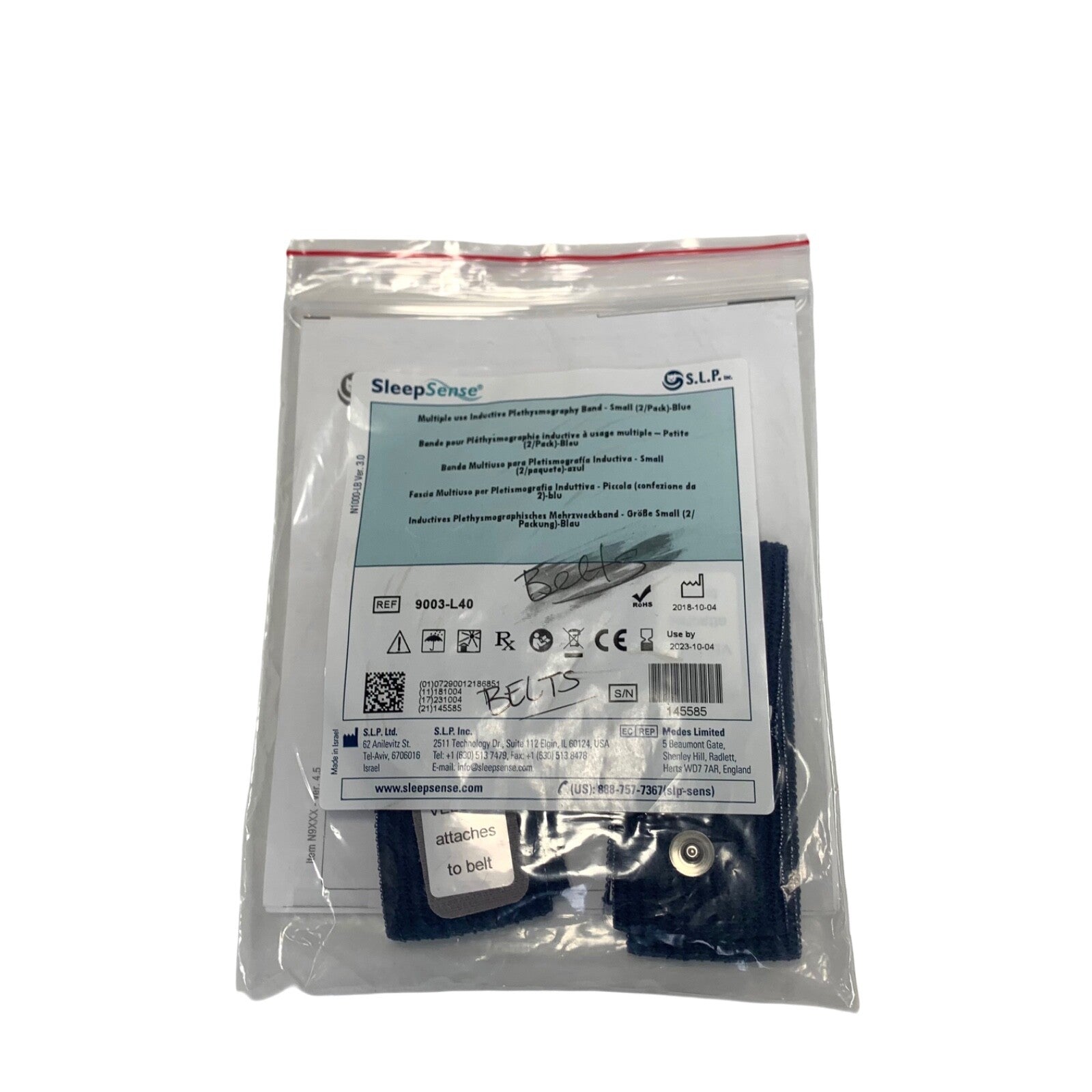 SleepSense REF 9003-L40, MULTIPLE INDUCTIVE PLETHYSMOGRAPGHY BAND, SMALL