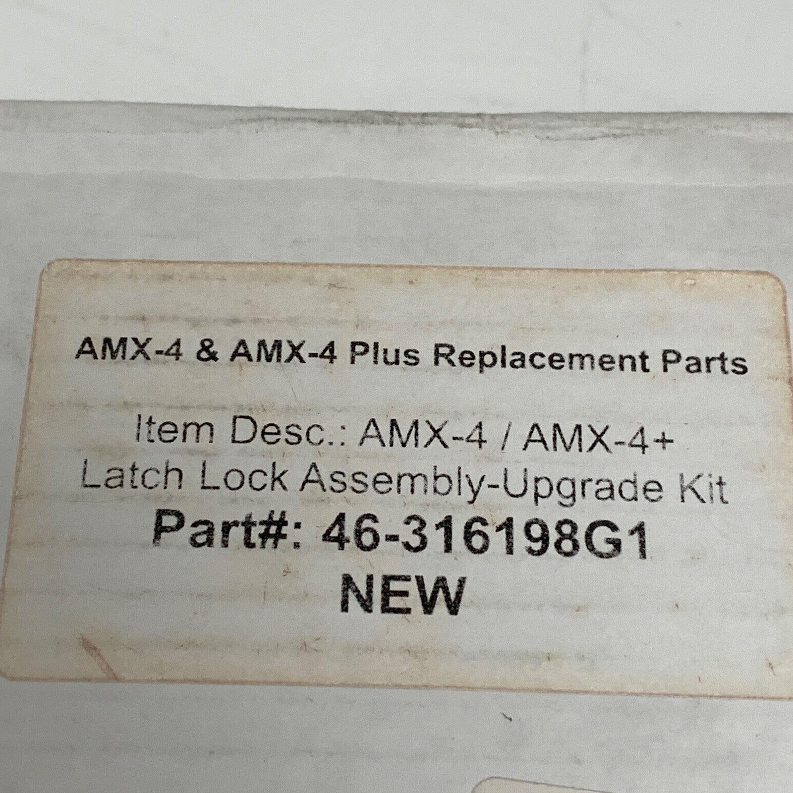 GE REF 46-316198G1, AMX-4, AMX-4 Plus Latch Lock Assembly Upgrade Kit, 2178054