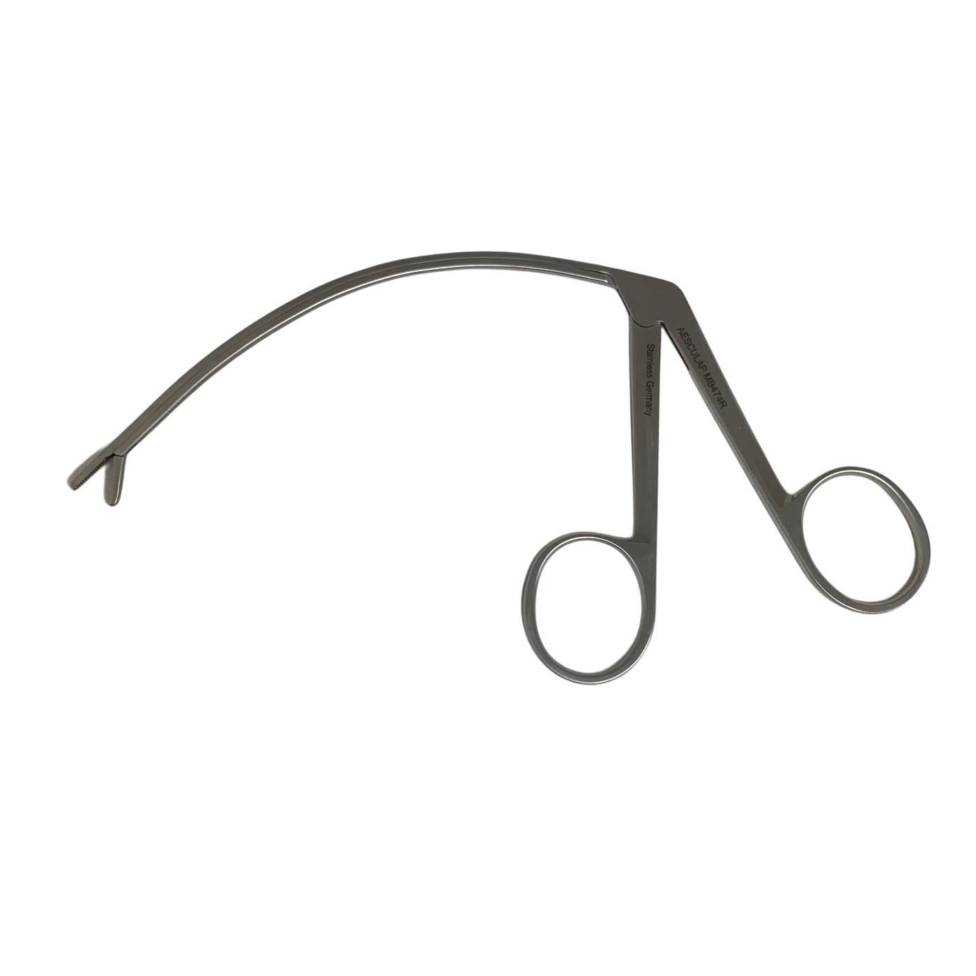 Aesculap MB474R Tendon Pulling Forceps Curved Serrated