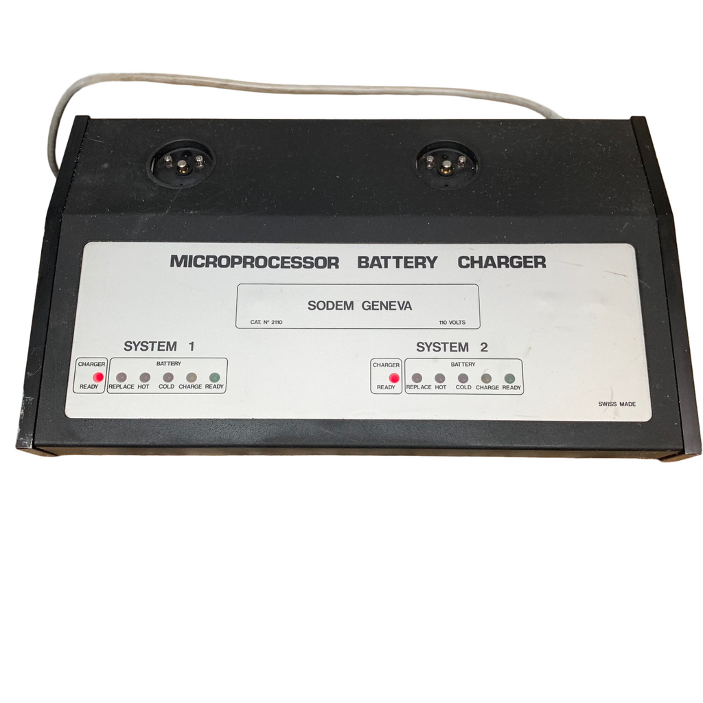 SODEM GENEVA MICROPROCESSOR BATTERY CHARGER. NOT TESTED. POWERS ON. AS IS.