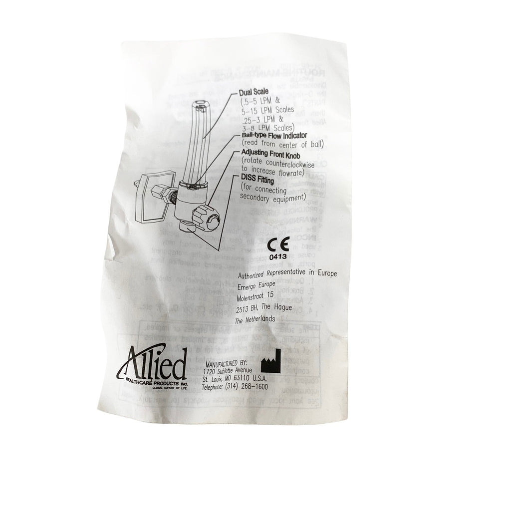 ALLIED REF 15008-13-A, AIR FLOWMETER, FEMALE CONNECTOR