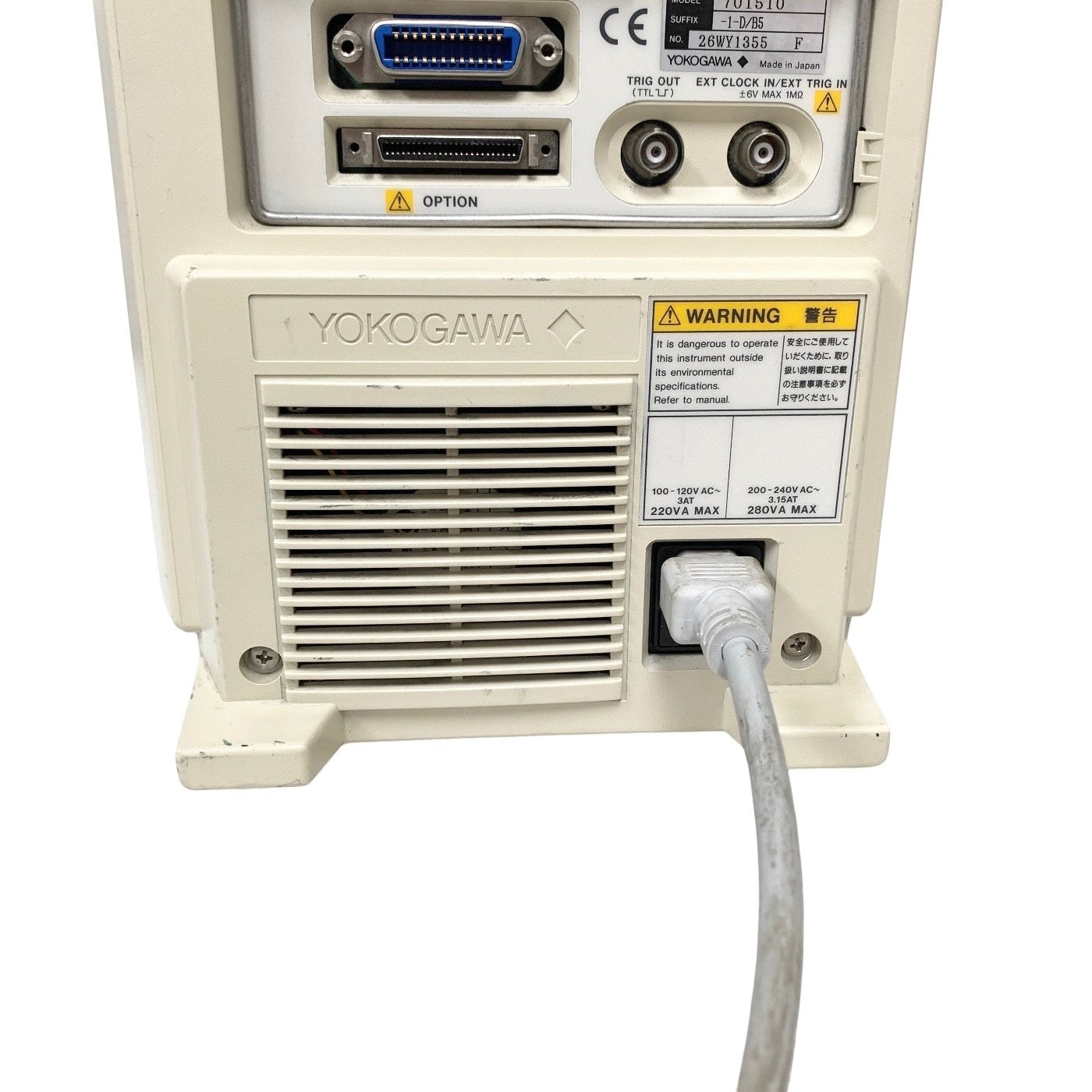 Yokogawa DL1540 Digital Oscilloscope 150MHz 200MS/s 8-bit 4-Channel REF 701510