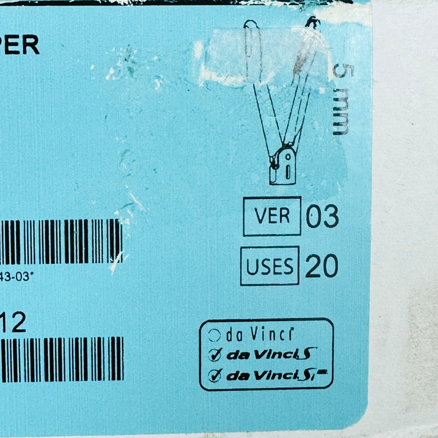 DA VINCI REF 420343, THORACIC GRASPER, IN BOX