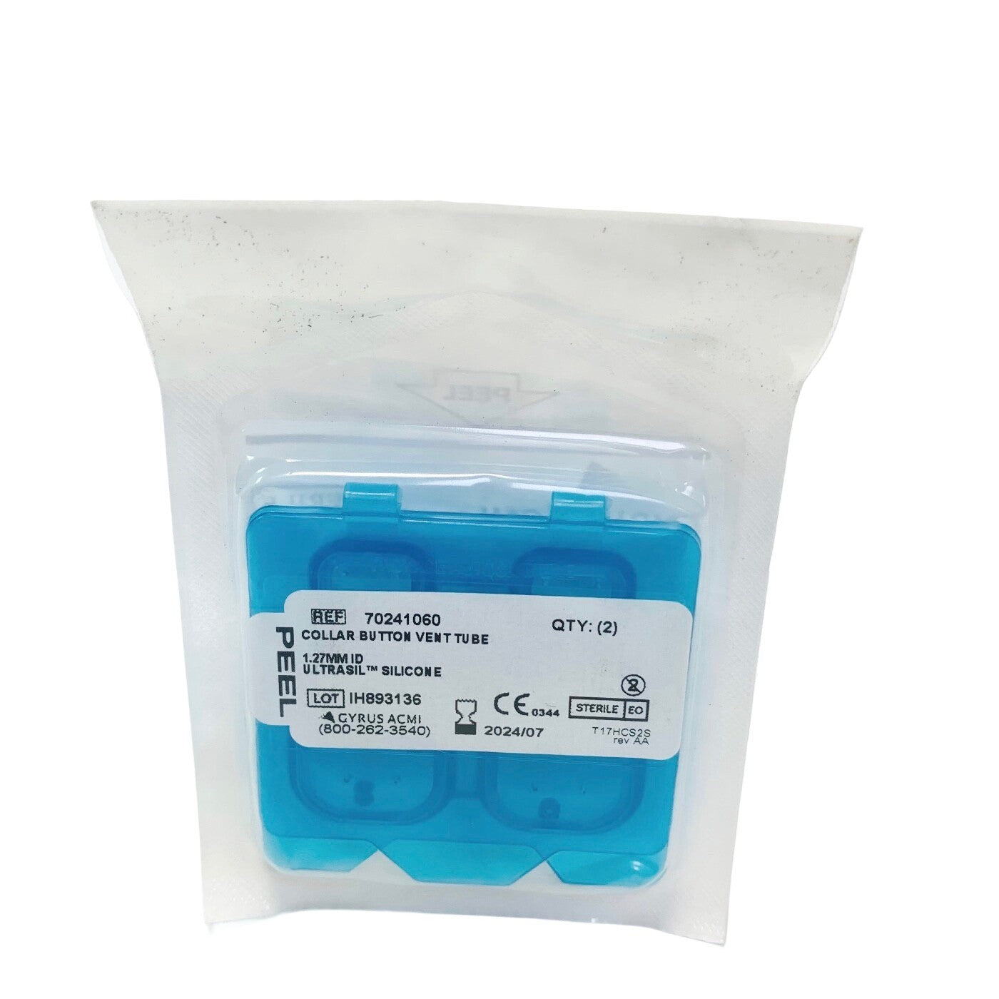 GYRUS ACMI REF 70241060, COLLAR BUTTON VENT TUBE, TRAINING