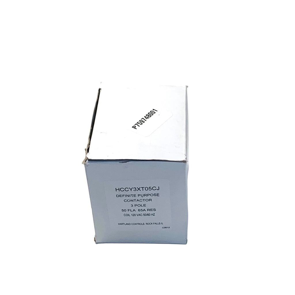 HARTLAND CONTROL Ref HCCY3XT05CJ, 3/120/50FLA/65A 3 Pole Contactor