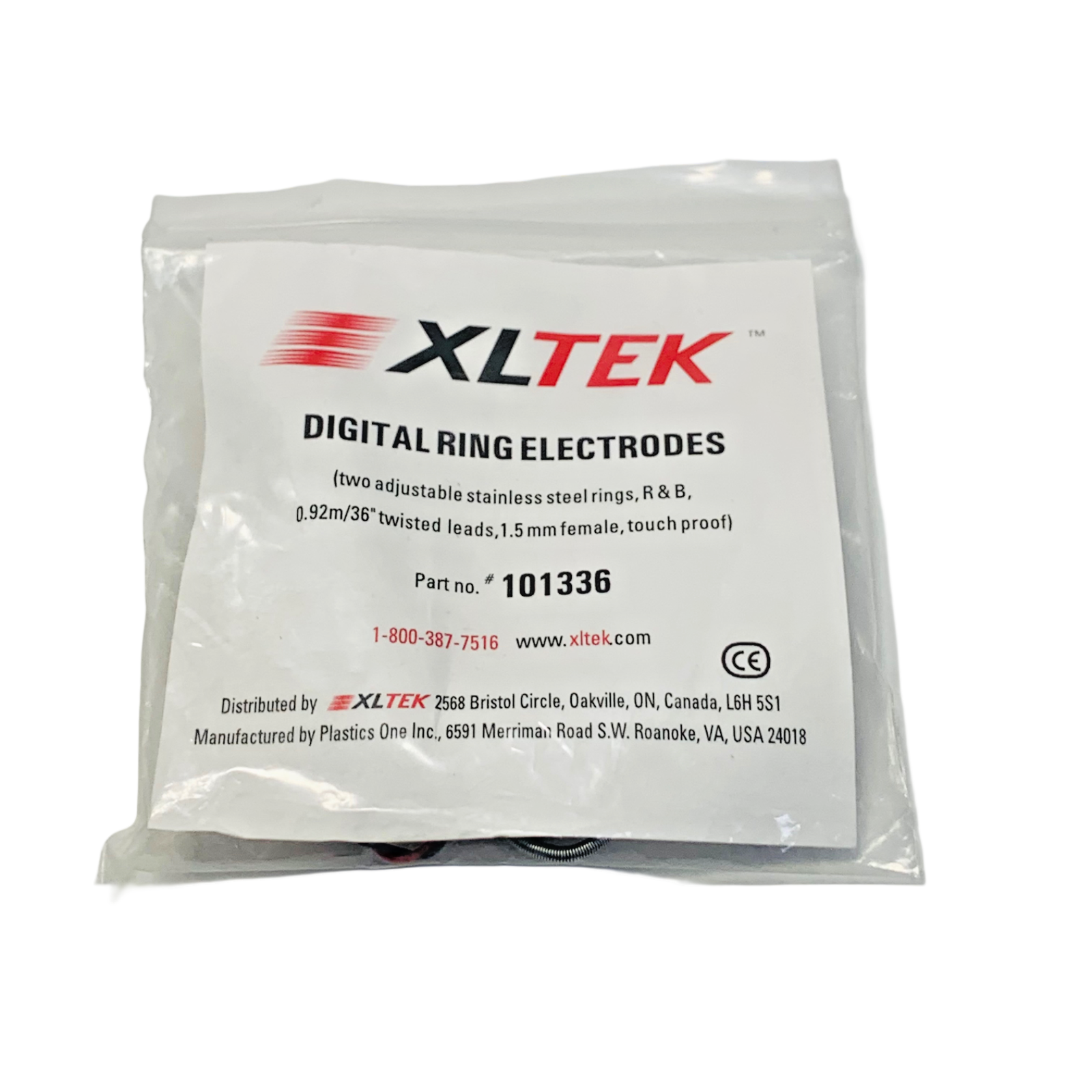 XLTEK REF 101336, DIGITAL RING ELECTRODES, 0.92m/36" twisted leads
