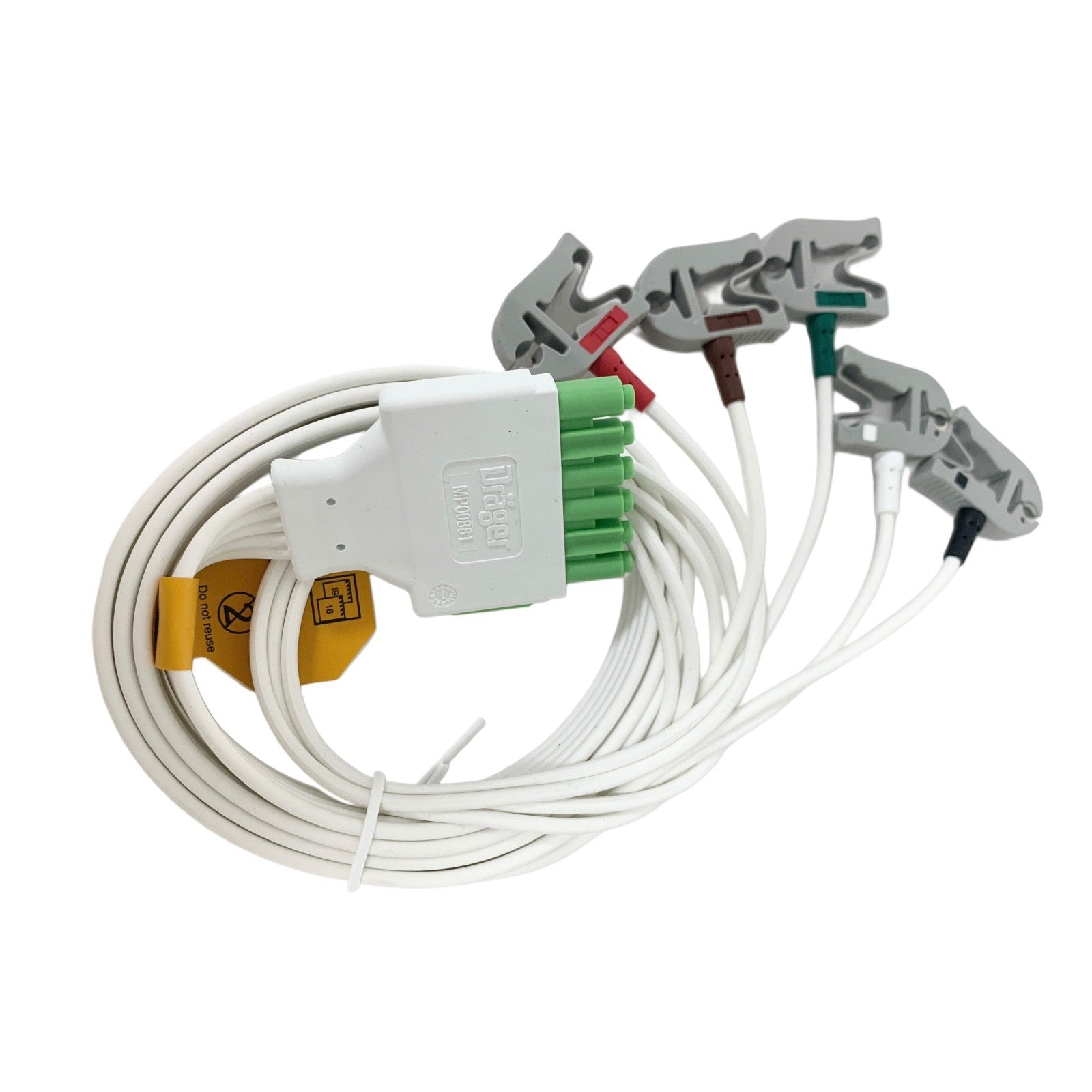 Drager REF MP00881, ECG Cable, 5-Lead, Single-Patient Use, IEC2