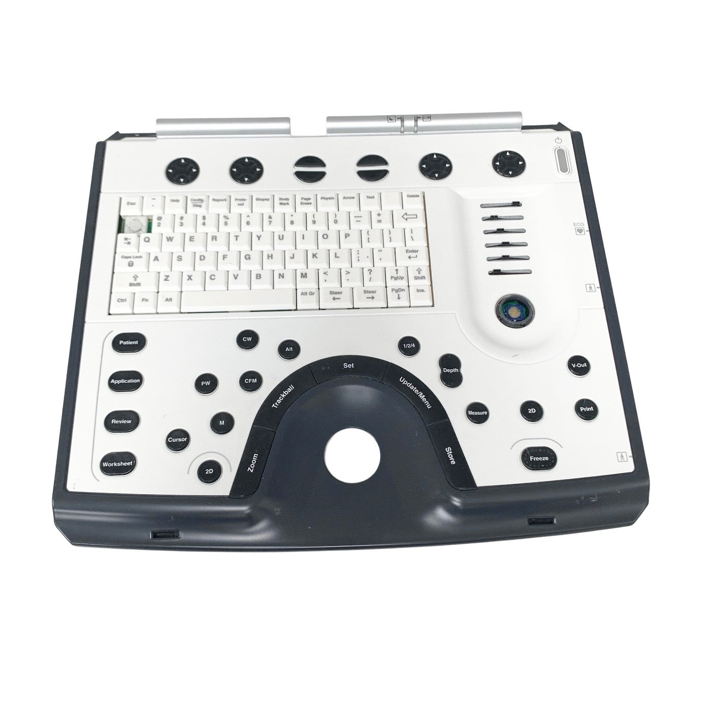 GE REF R2409723, KEYBOARD ASSEMBLY FOR VIVID ULTRASOUND (MISSING 1 KEY)