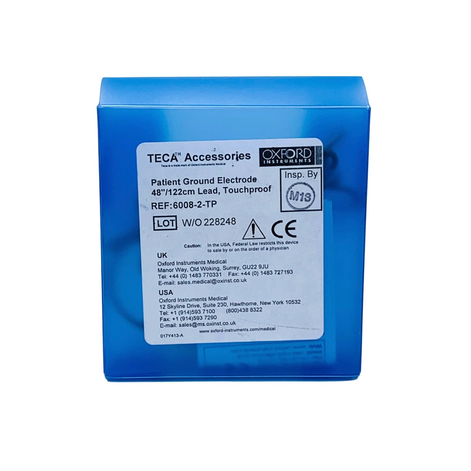 OXFORD TECA REF 6008-2-TP, Patient Ground Electrode 48*/122cm Lead, Touchproof