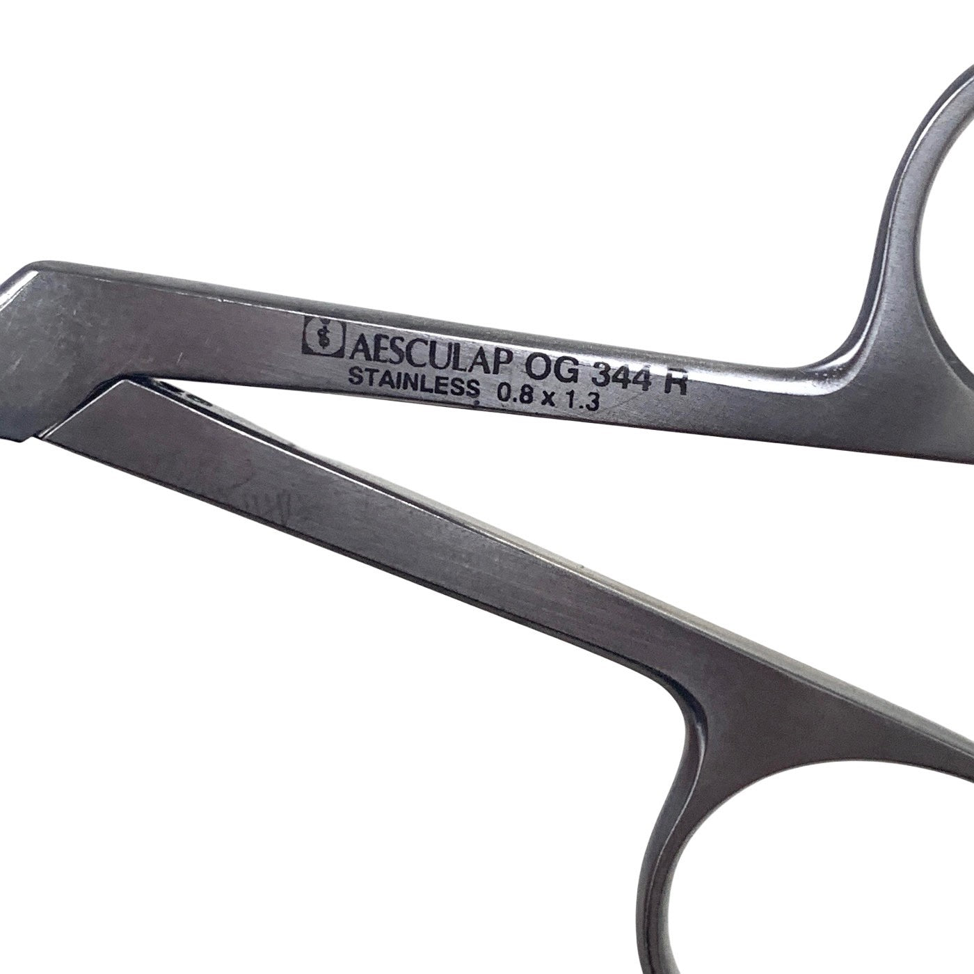 Aesculap OG344R Micro Laryngeal Alligator Forceps 0.8x1.3mm Curved ENT Surgical
