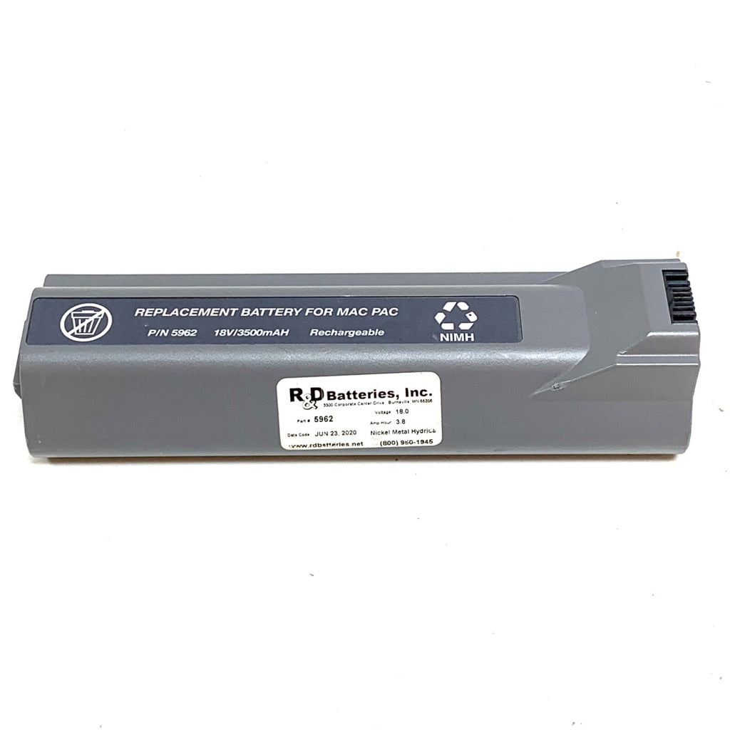 R&D Batteries REF 5962, Replacement Battery For Mac Pac, 3500 mAH Rechargeable