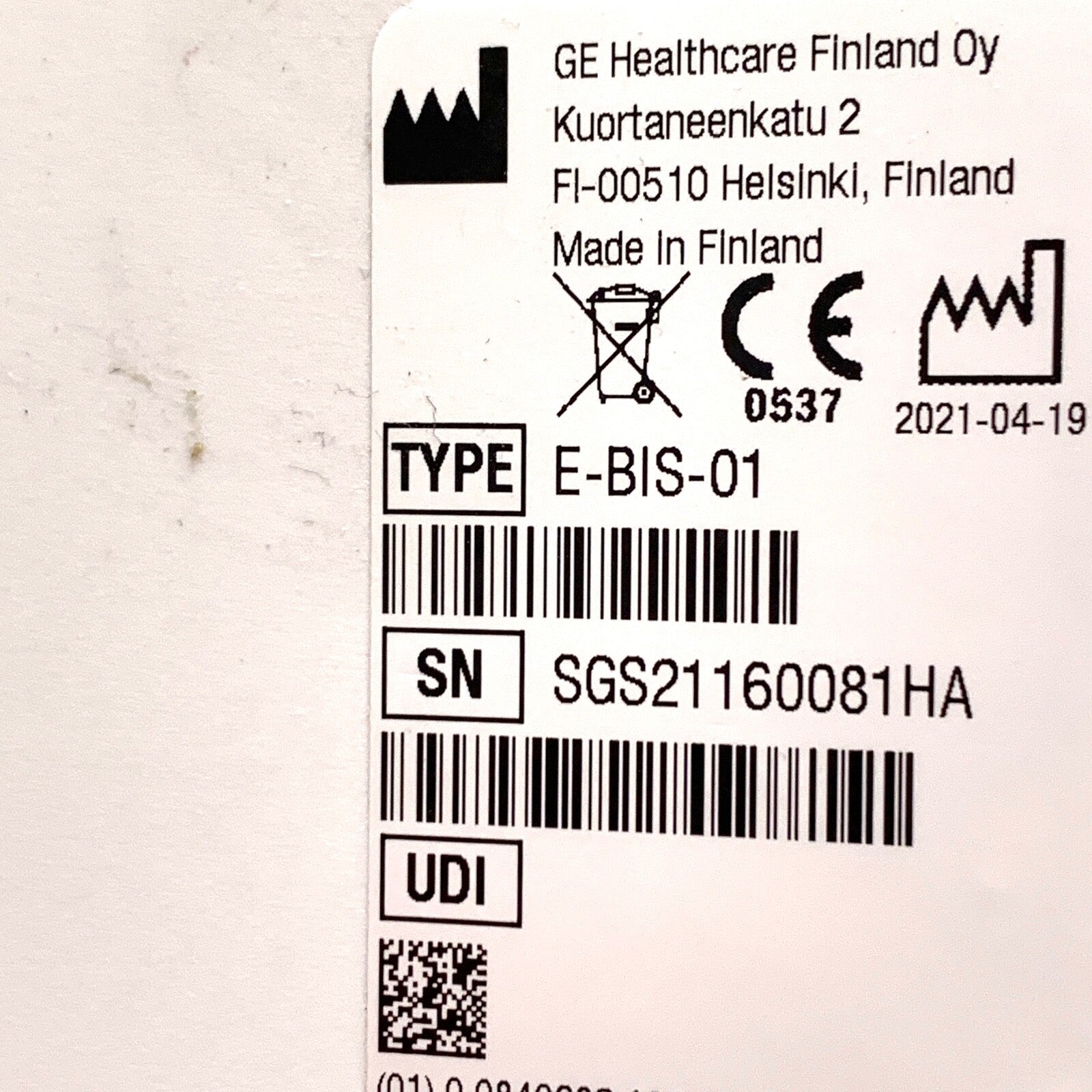 GE REF E-BIS-01, Module Mfd 2021