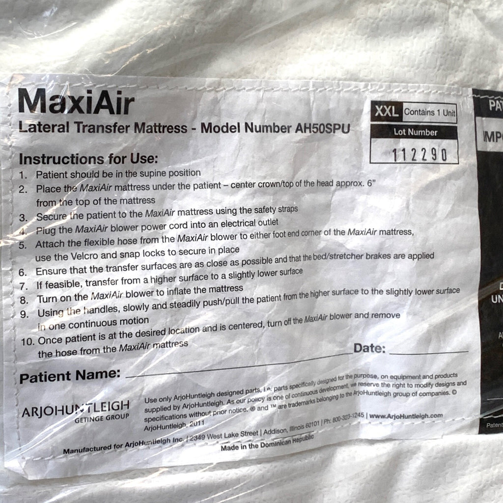 ArjoHuntleigh REF AH50SPU, Maxiair Lateral Transfer Mattress