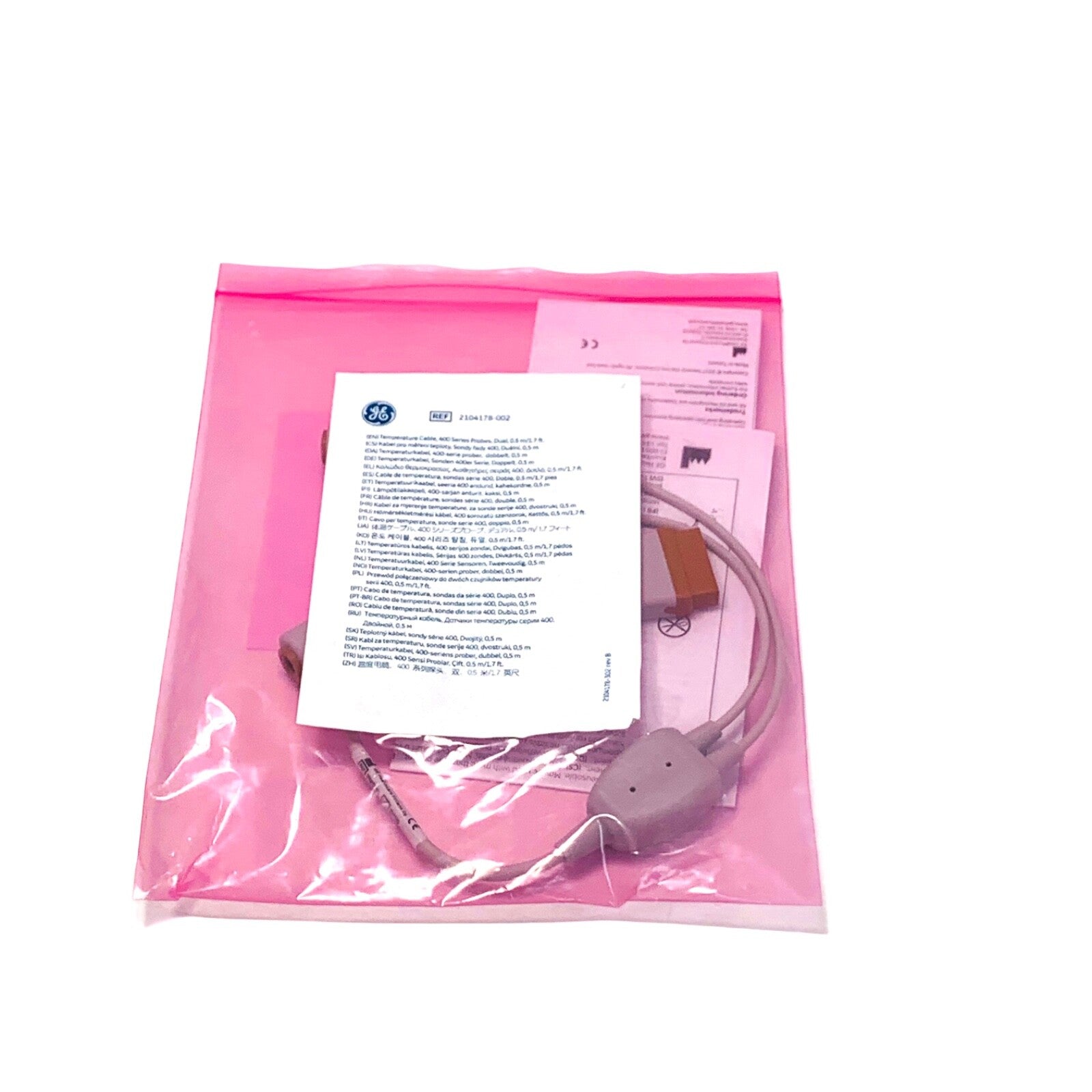 GE Healthcare REF 2104178-002 Temperature Cable for 400 Series Probes - 1.7ft