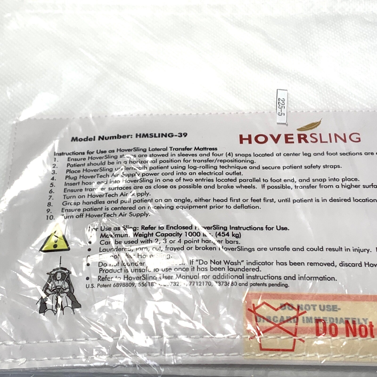 ArjoHuntleigh REF HMSLING-39, Hoversling Lateral Transfer Mattress
