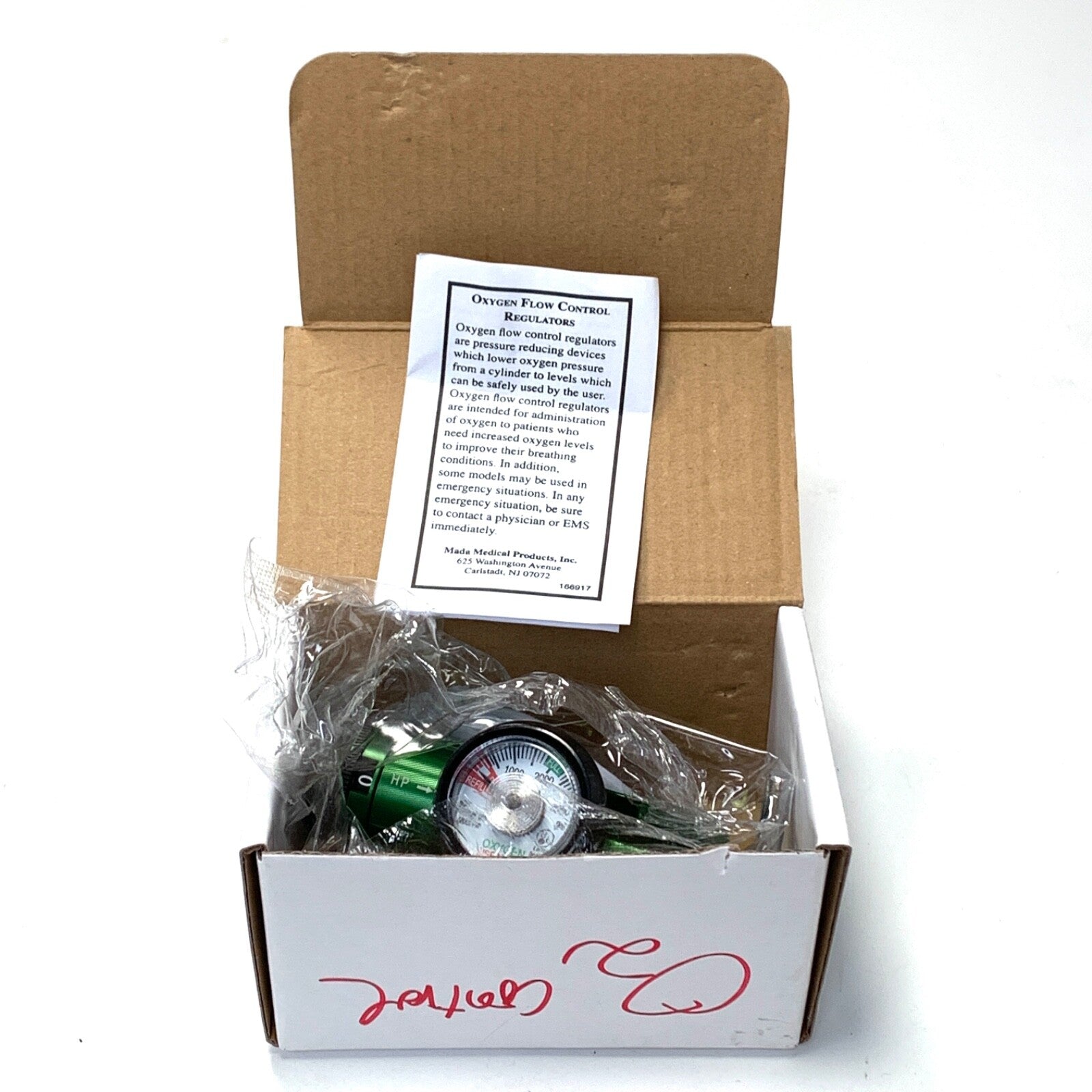 Mada Inc REF M1935-15GB, Oxygen Regulator