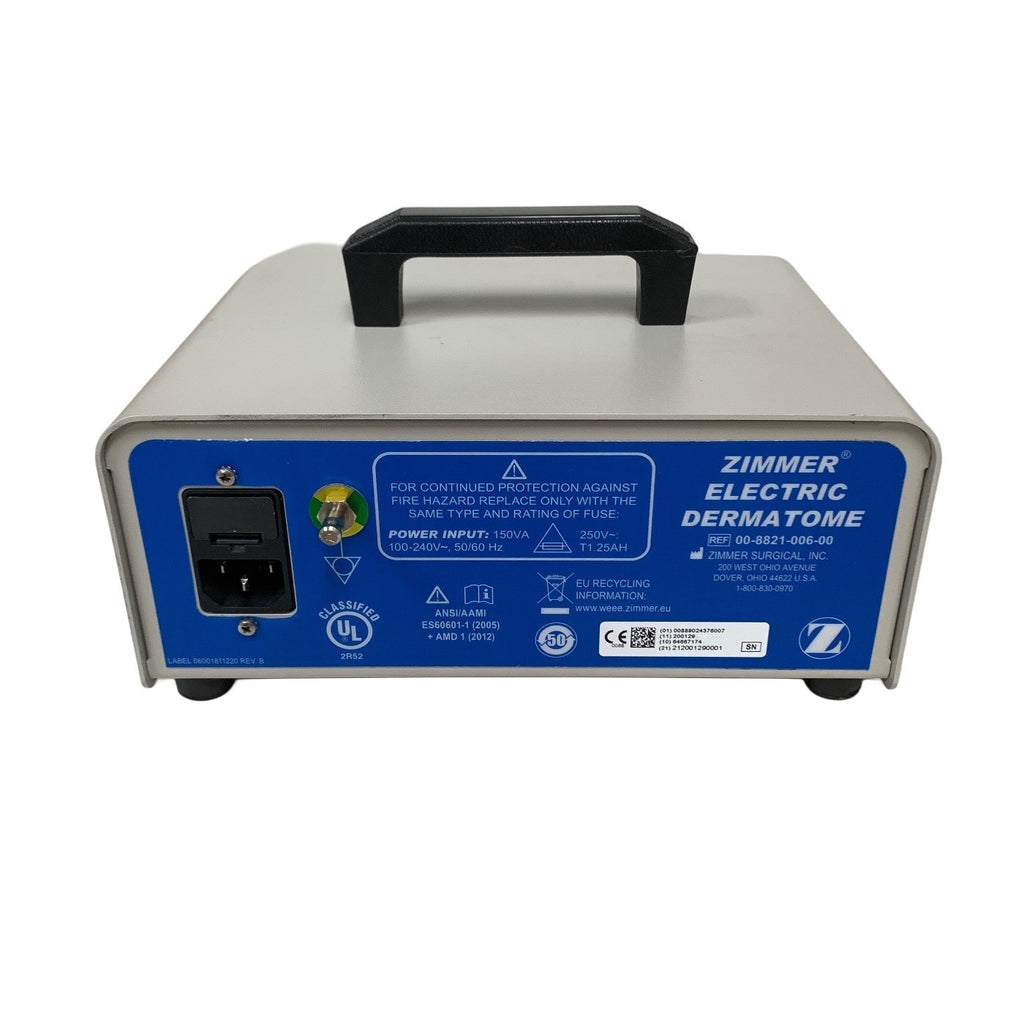 Zimmer REF 00-8821-001-00, ELECTRIC DERMATOME w/ 00-8821-006-00 CONSOLE